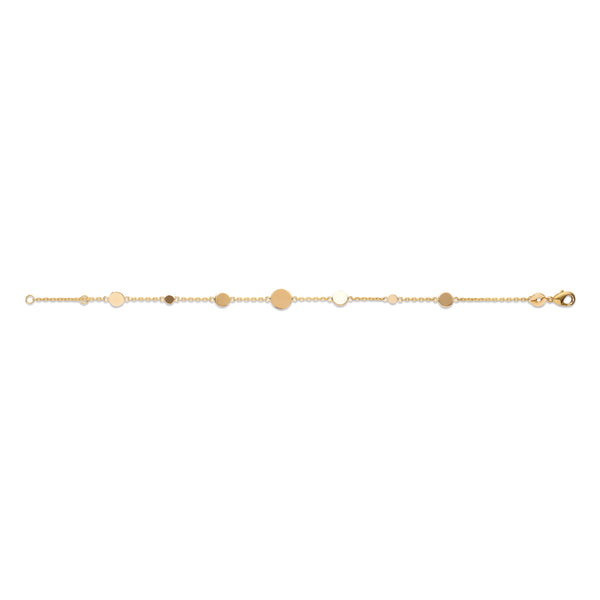 Burren jewellery 18k gold plate Disk jockey bracelet