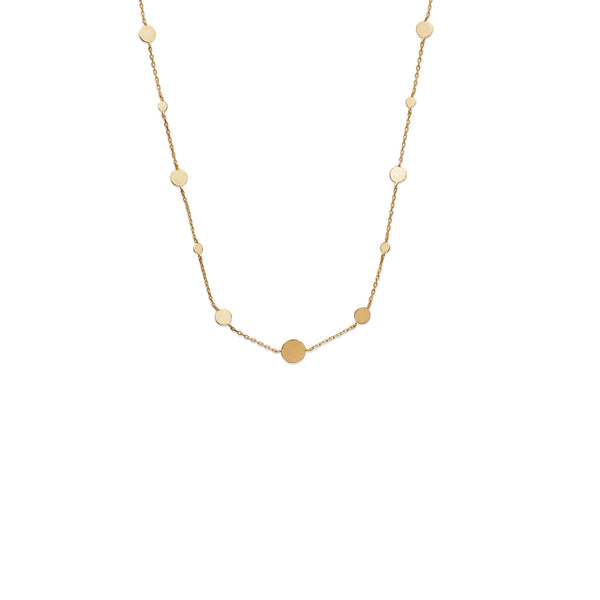 Burren jewellery 18k gold plate Disk jockey necklace