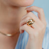 Burren jewellery 18k gold plate angelic ring model