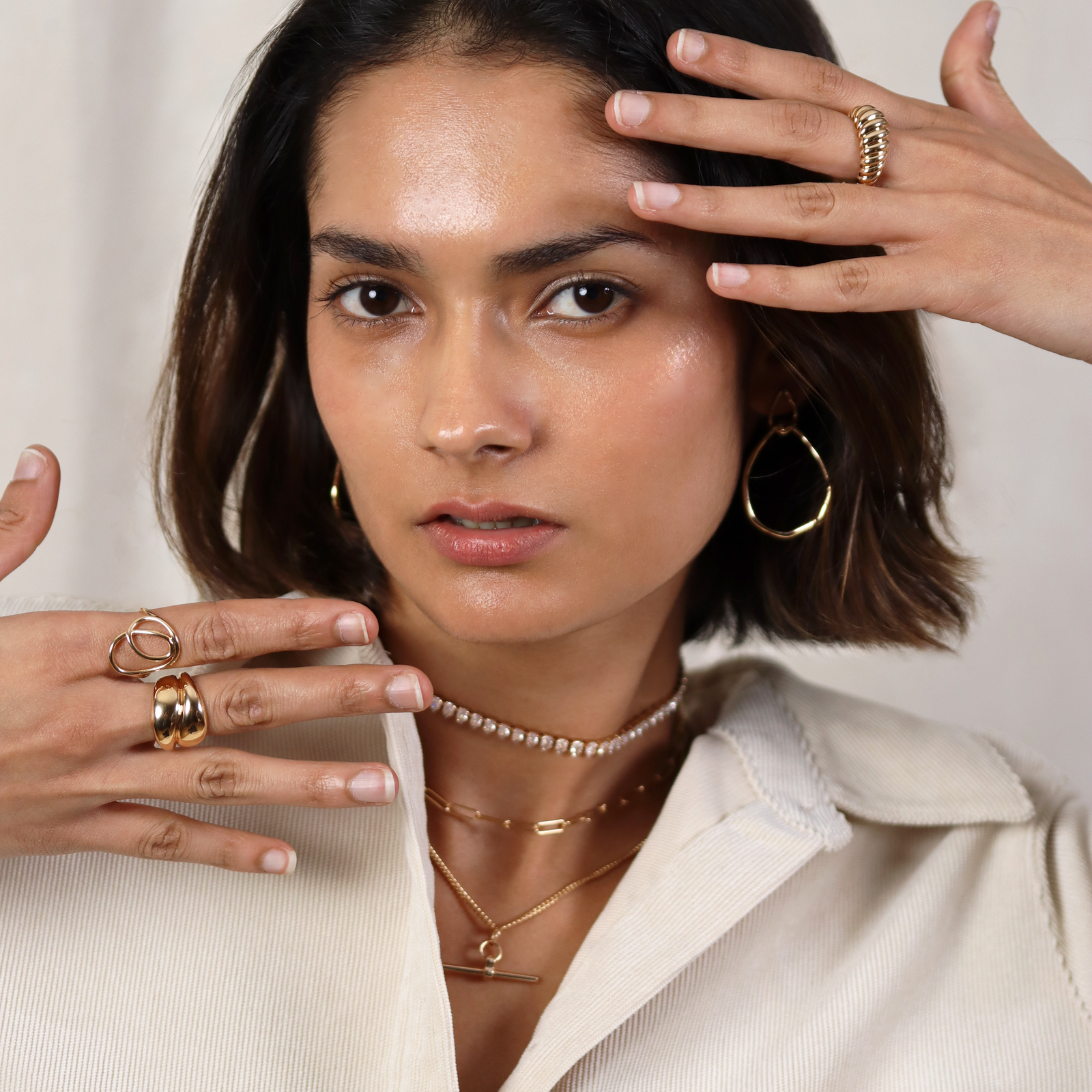 Burren jewellery 18k gold plate layered look