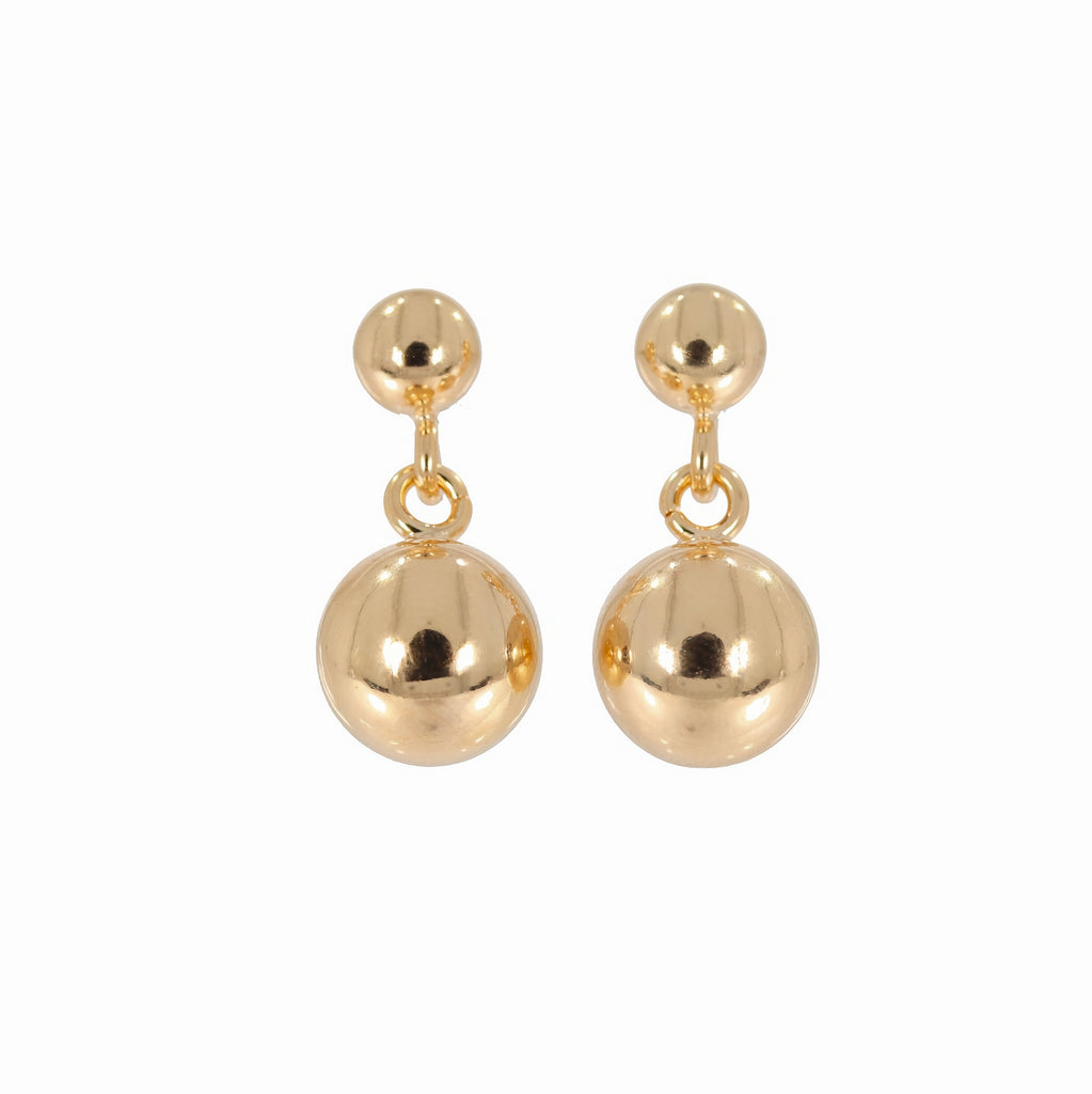 Burren jewellery 18k gold plate anxiously attached ball drop fashion earrings