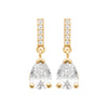 Burren jewellery 18k gold plate attraction stud drop earrings