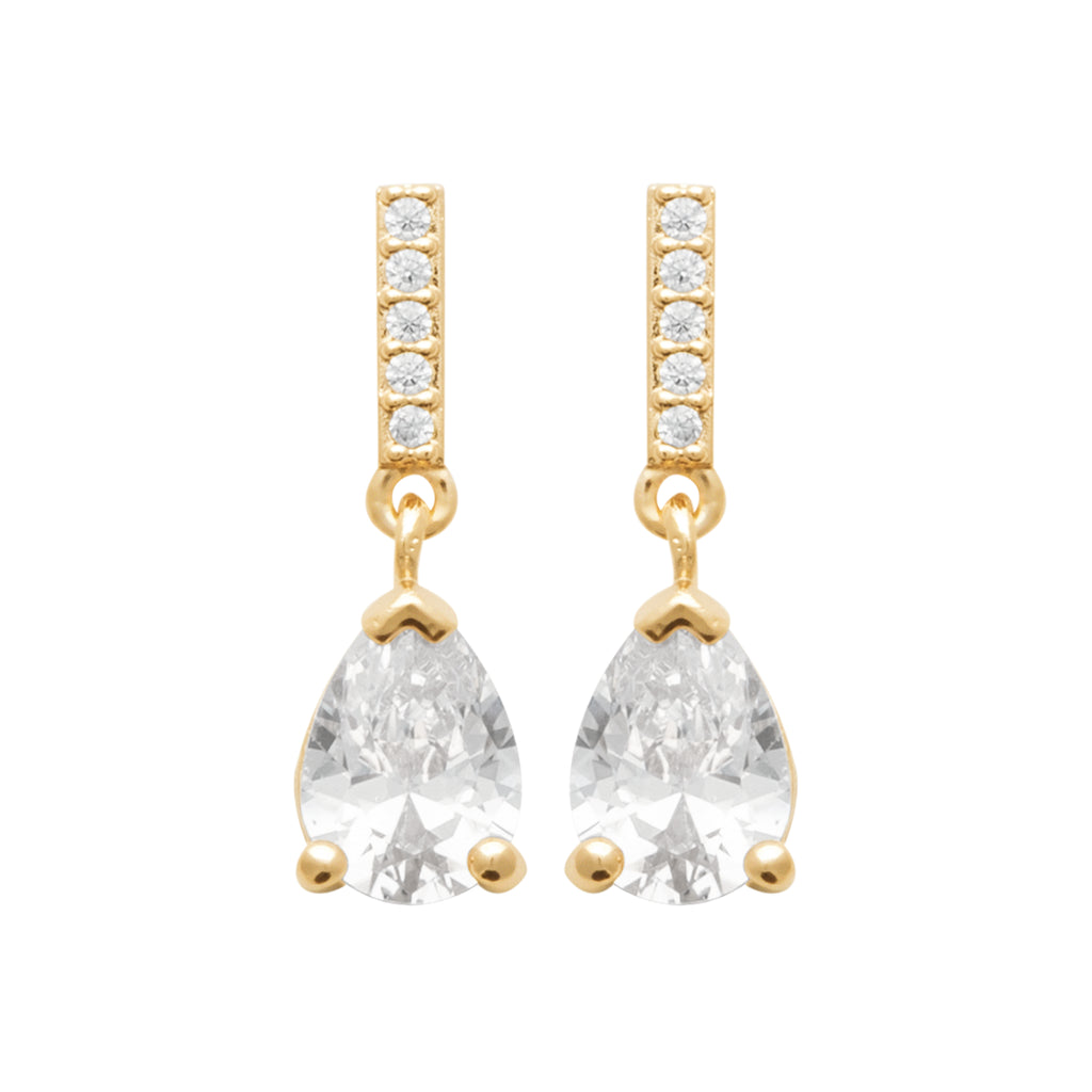 Burren jewellery 18k gold plate attraction stud drop earrings