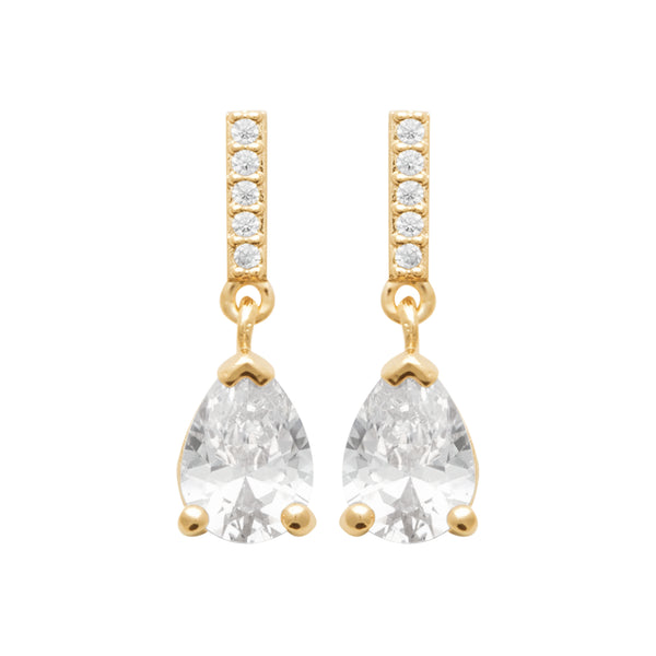 Burren jewellery 18k gold plate attraction stud drop earrings