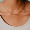 Burren jewellery 18k gold plate before dusk ball paperchain fashion layering necklace model