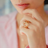 Burren jewellery 18k gold plate binded with love ring model