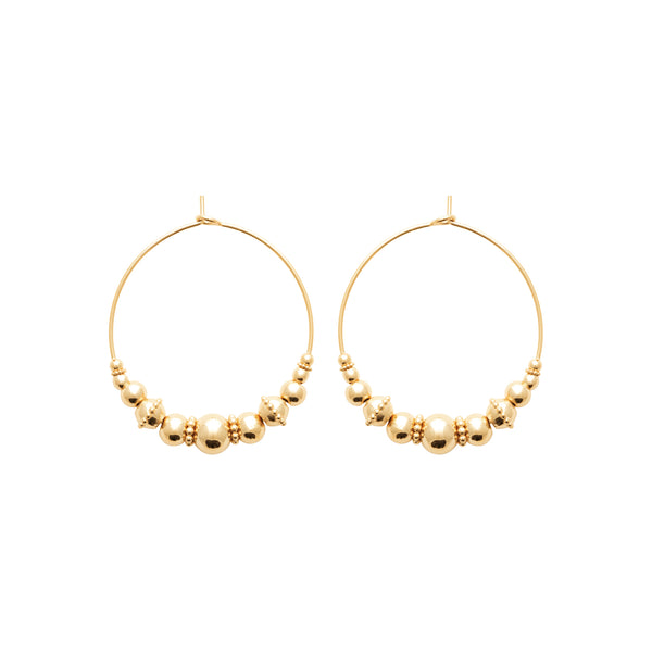 Burren jewellery 18k gold plate bonita statement large hoop earrings