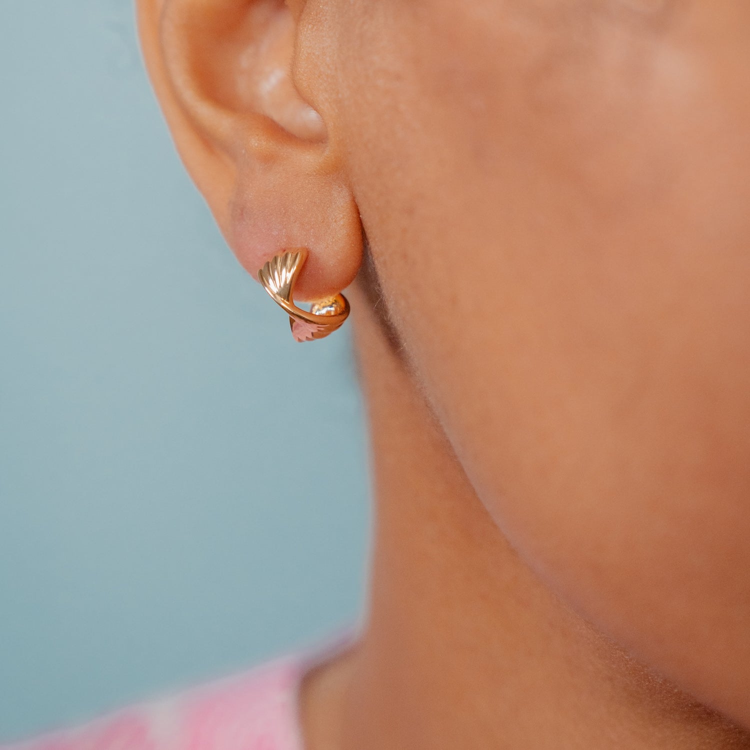 Burren jewellery 18k gold plate bow cute fashion earrings alt 1