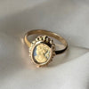 Burren Jewellery 18k gold plate cameo role ring alt