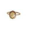Burren Jewellery 18k gold plate cameo role ring flat