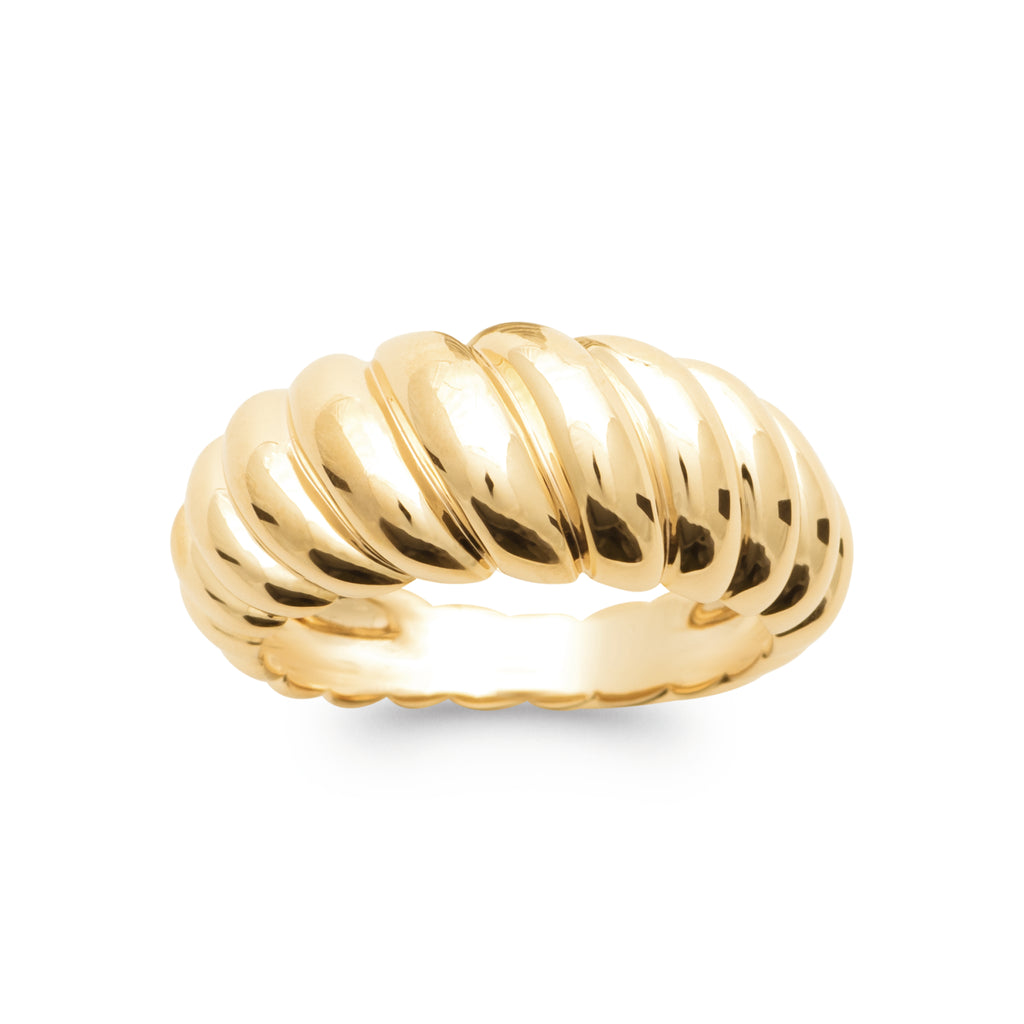 Burren jewellery 18k gold plate cinnamon swirl ring alt