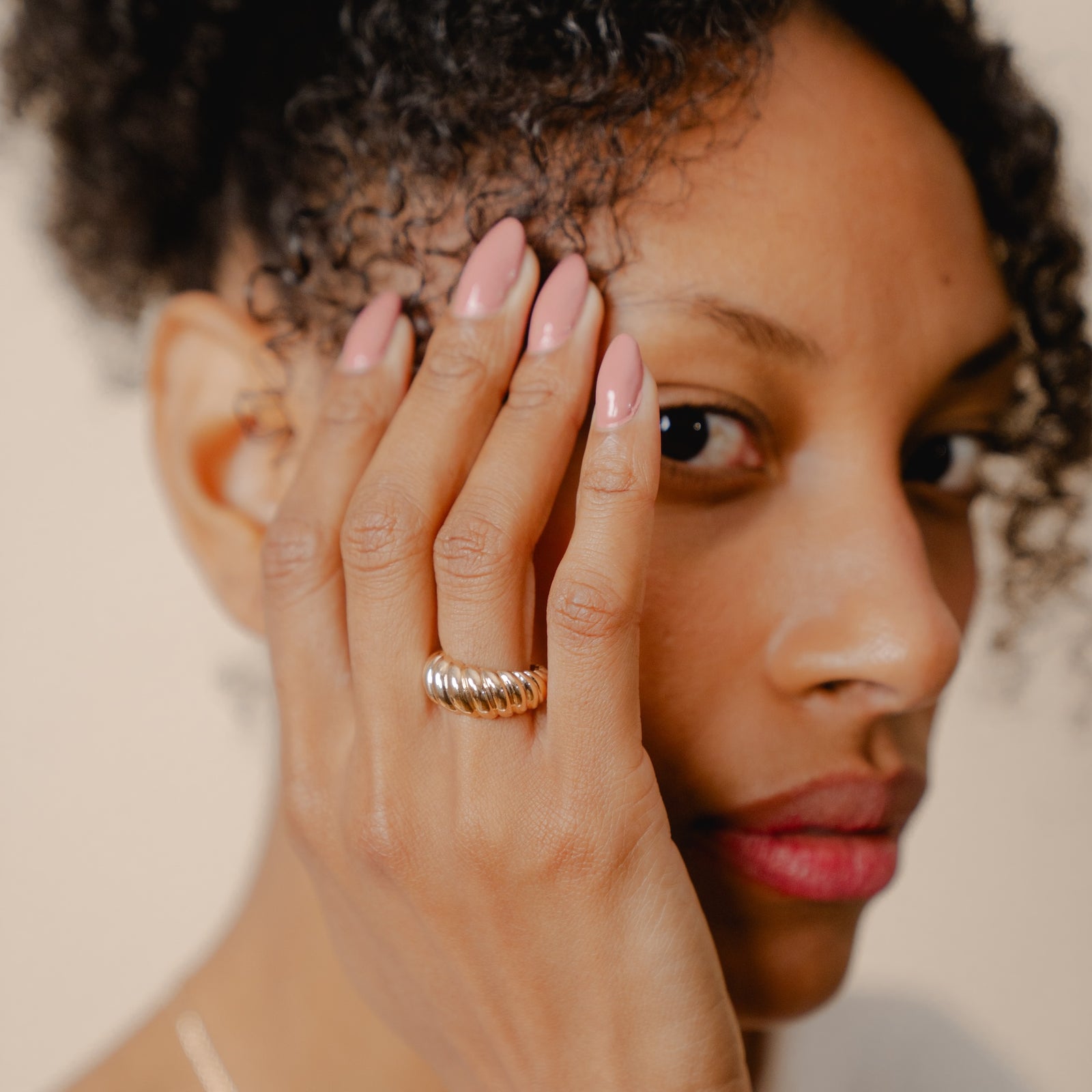 Burren jewellery 18k gold plate cinnamon swirl ring 2