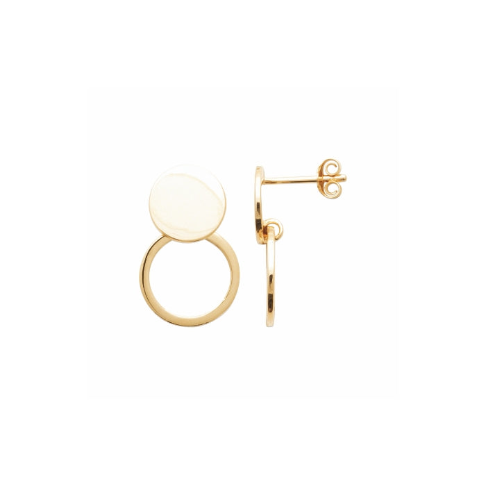 Burren jewellery 18k gold plate circle of life earrings alt