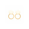 Burren jewellery 18k gold plate circle of life earrings