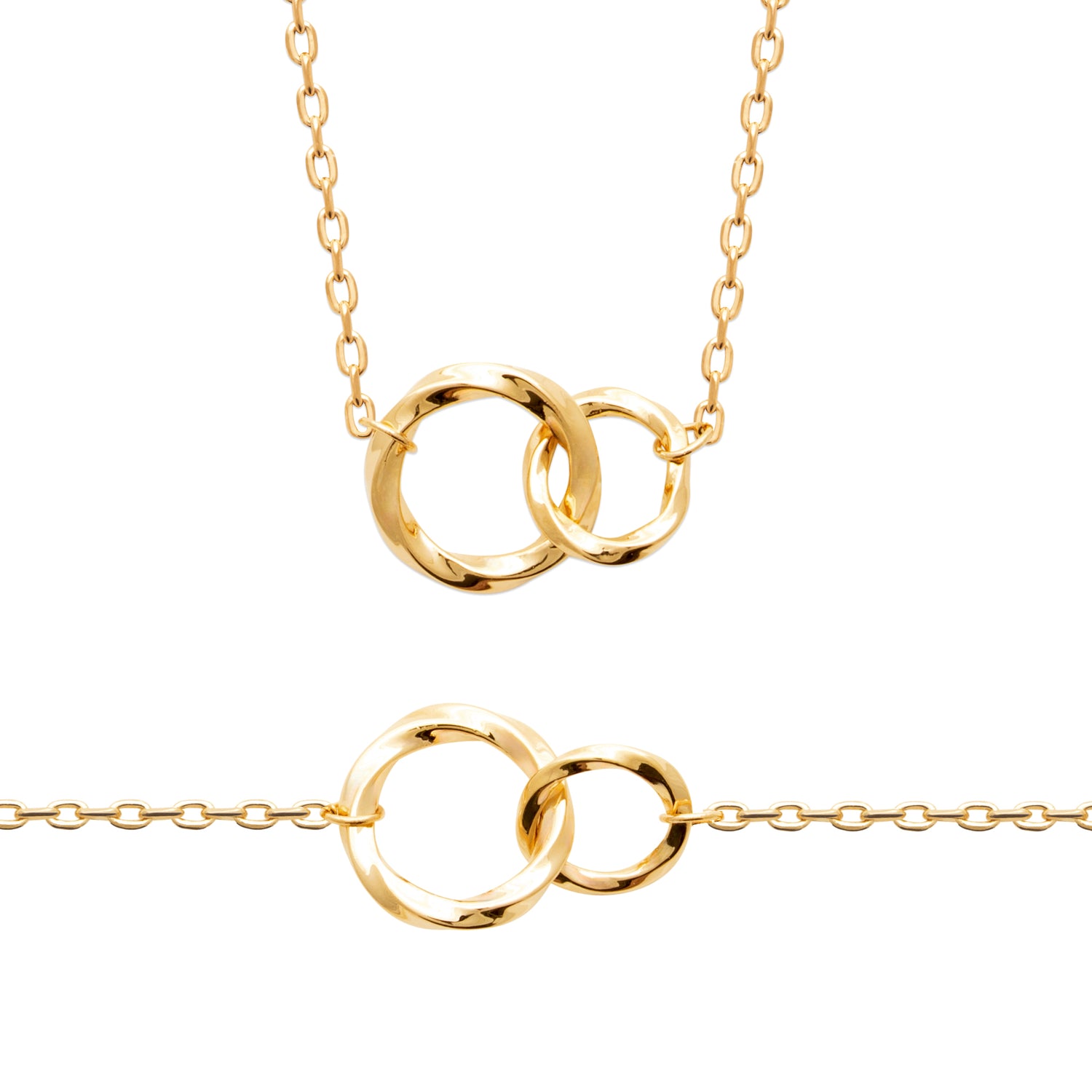 Main Character Interlocking Circle Necklace