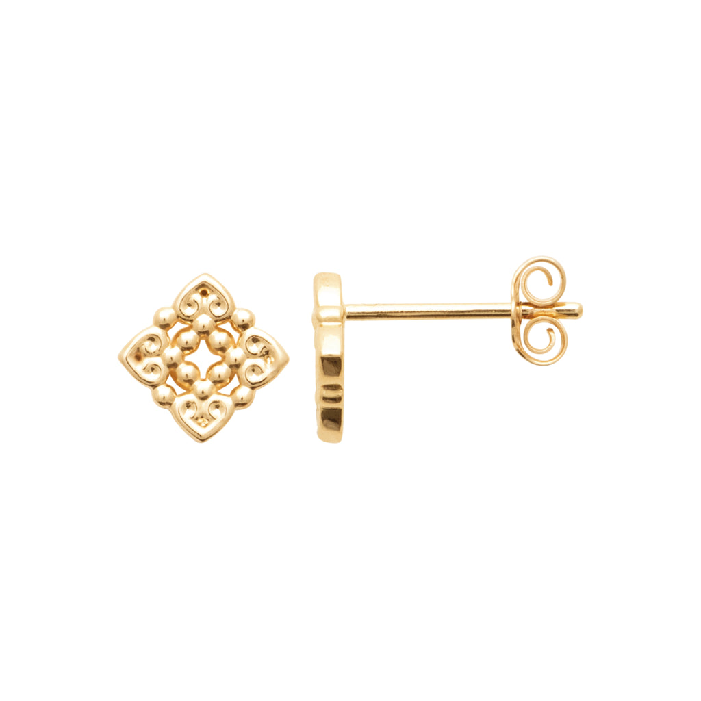 Burren jewellery 18k gold plate clarity earrings alt