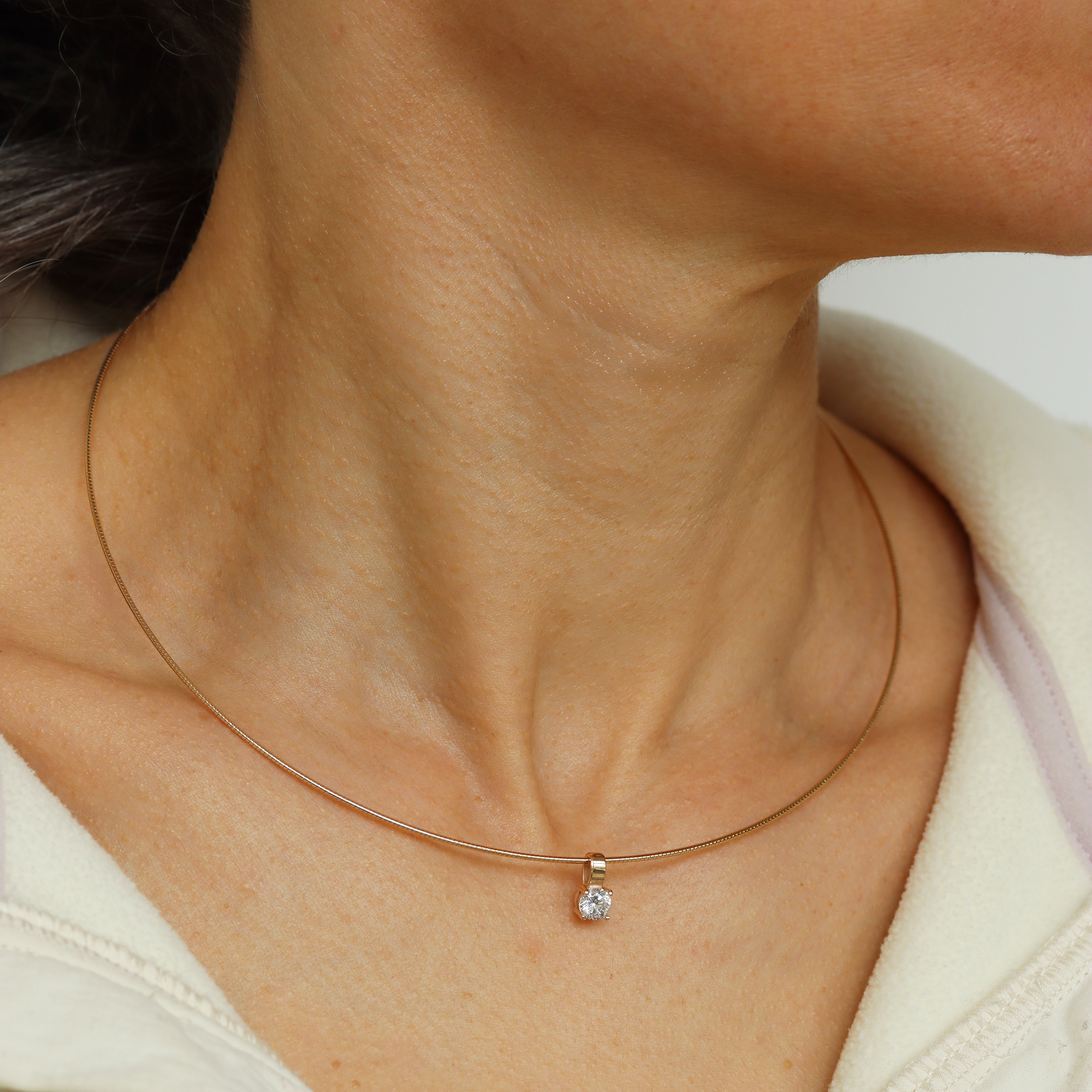 Burren jewellery 18k gold plate classical choker necklace sweetpea model