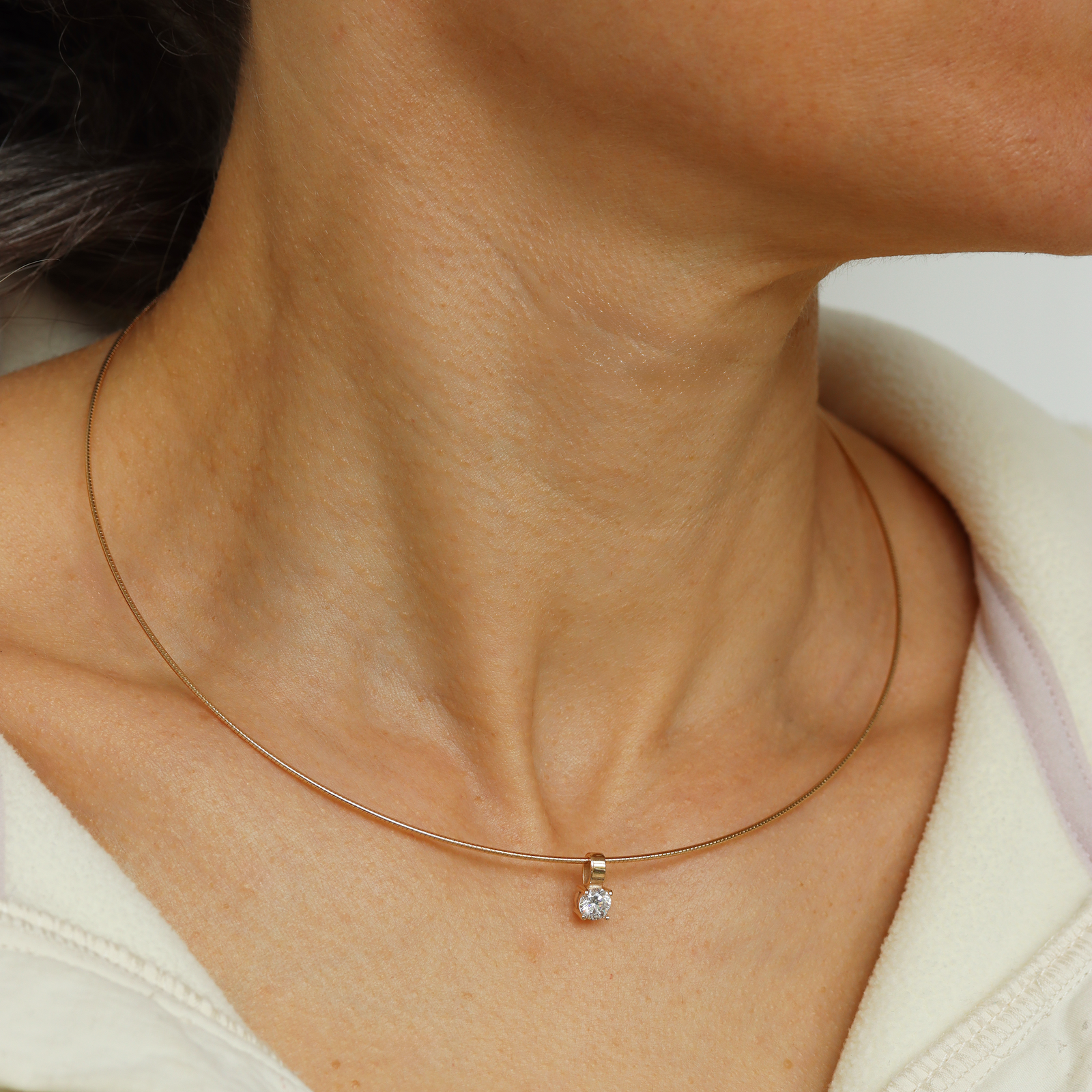 Burren jewellery 18k gold plate classical choker necklace sweetpea