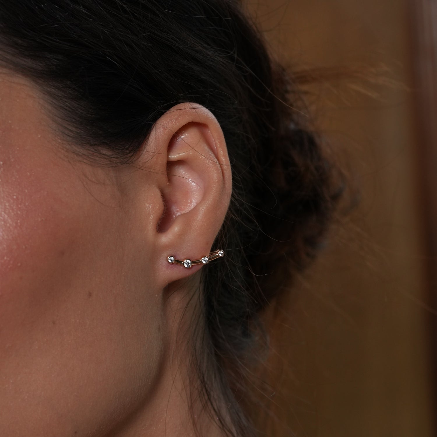 Burren jewellery 18k gold plate creeper earrings