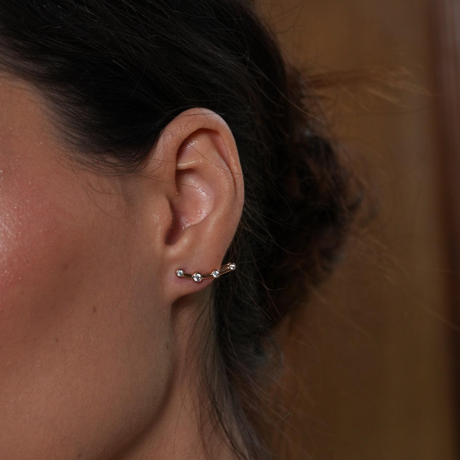 Burren jewellery 18k gold plate creeper earrings