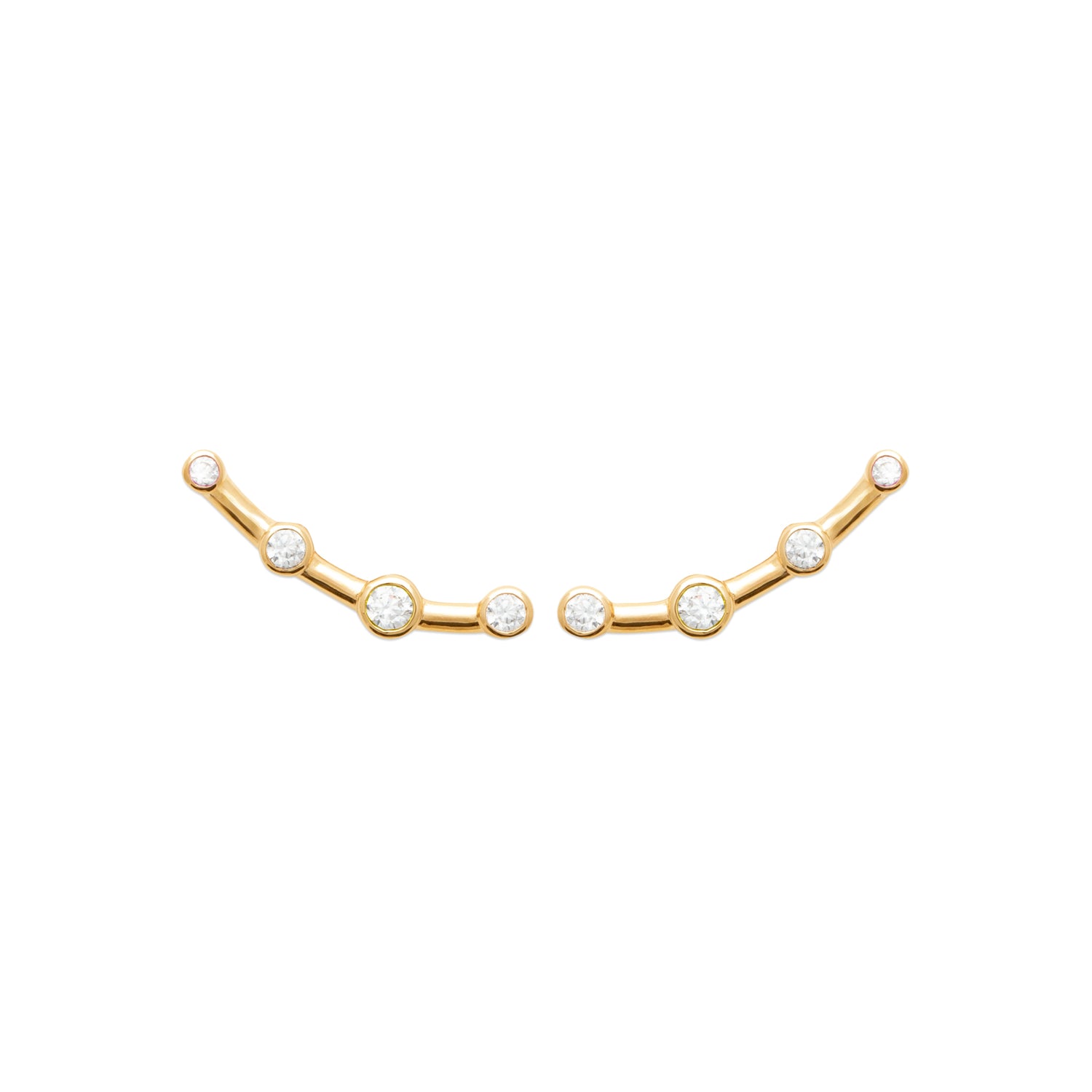 Burren jewellery 18k gold plate creeper earrings