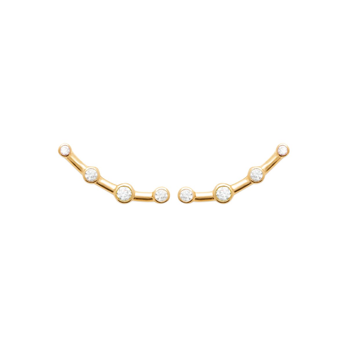 Burren jewellery 18k gold plate creeper earrings