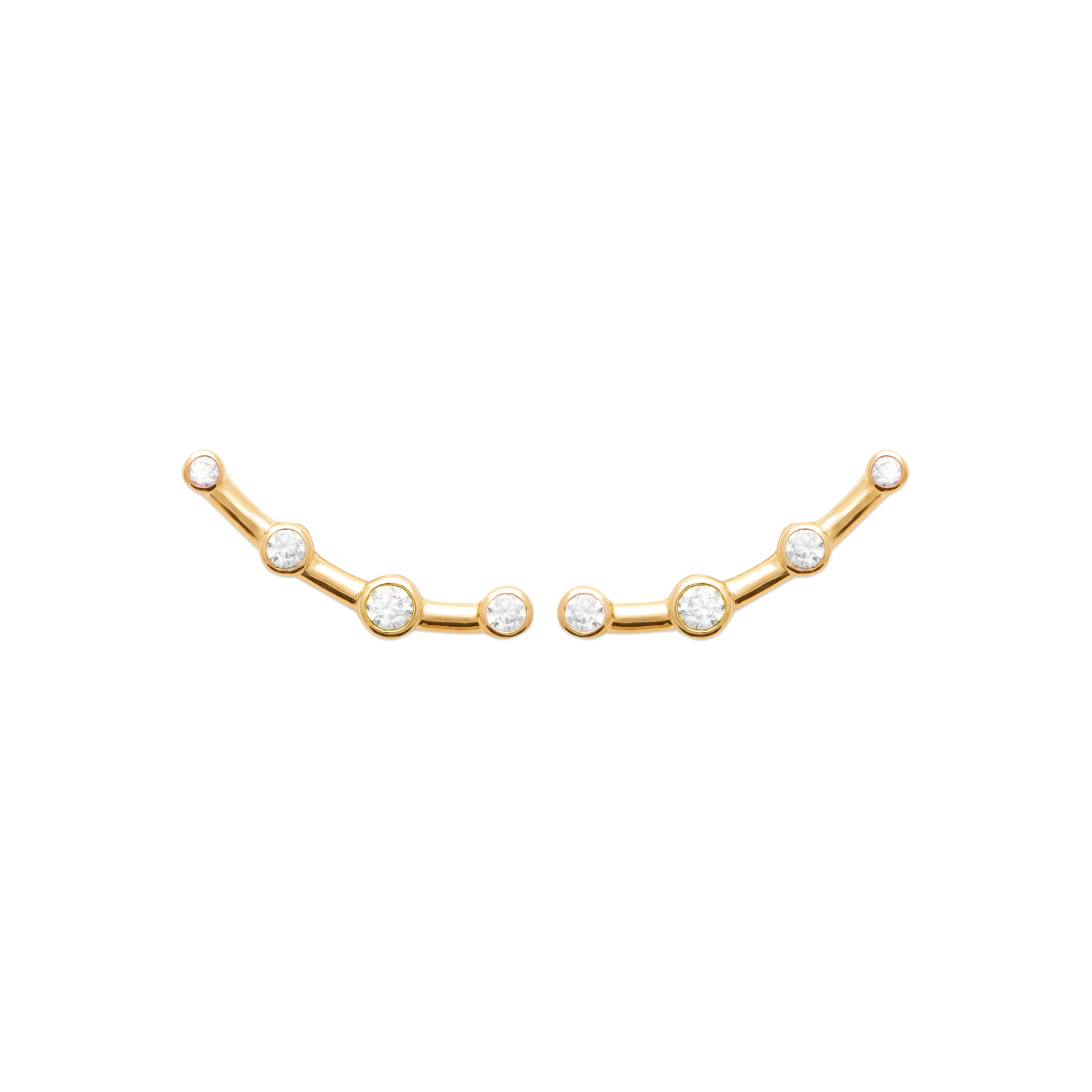 Burren jewellery 18k gold plate creeper earrings