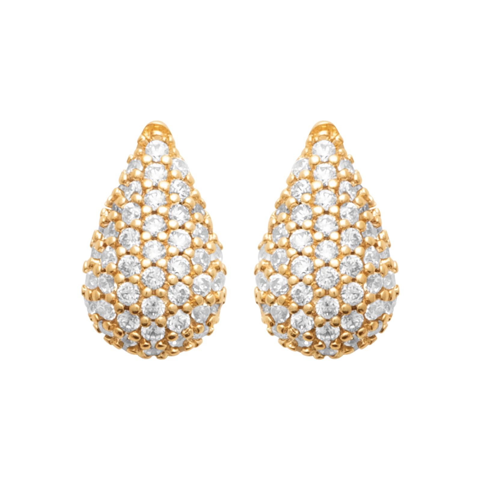 Burren jewellery 18k gold plate cubic zirconia stud earrings champagne jpg