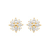 Burren jewellery 18k gold plate daisy flower shape stud everyday earrings