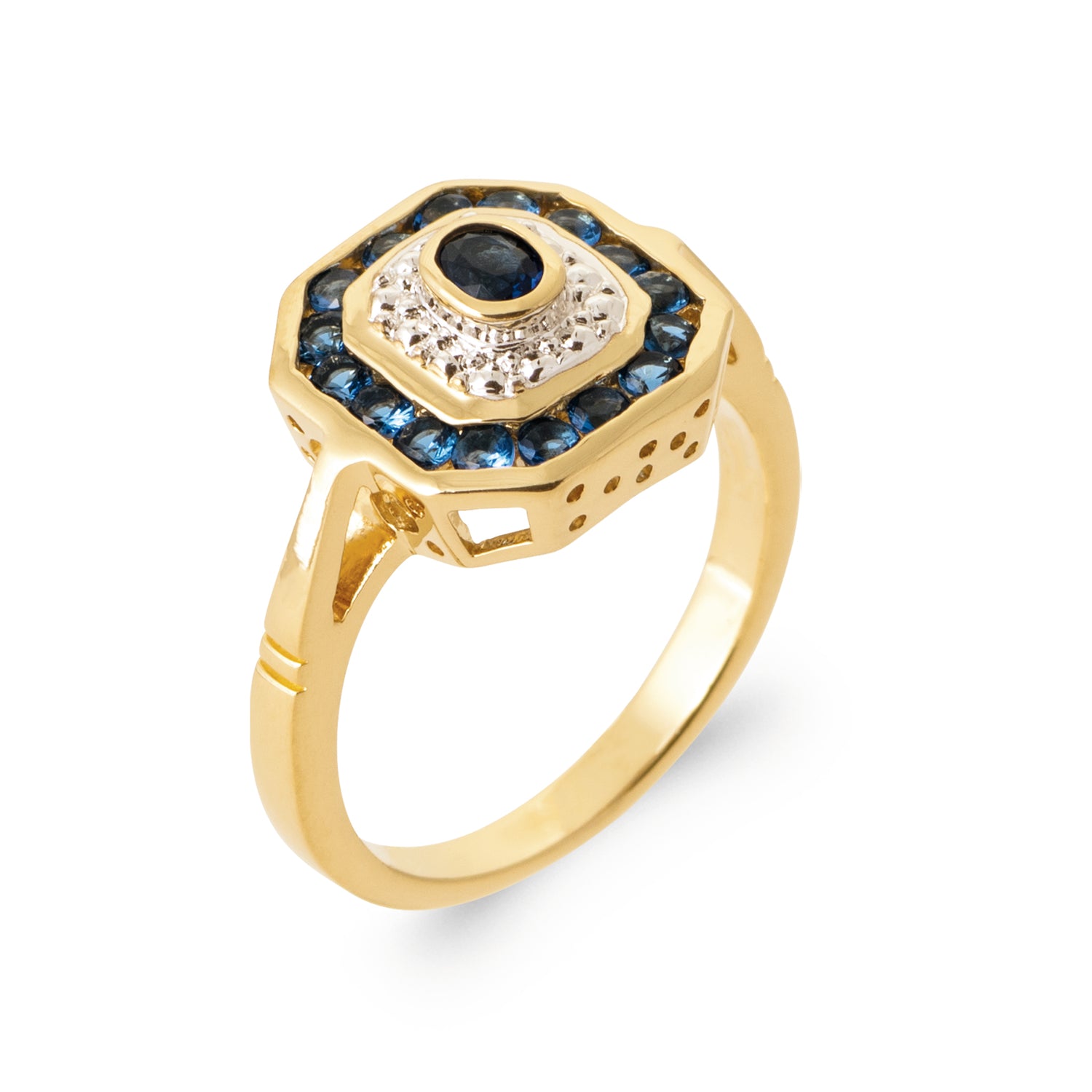 Burren jewellery 18k gold plate dance into the fire statement vintage fashion ring