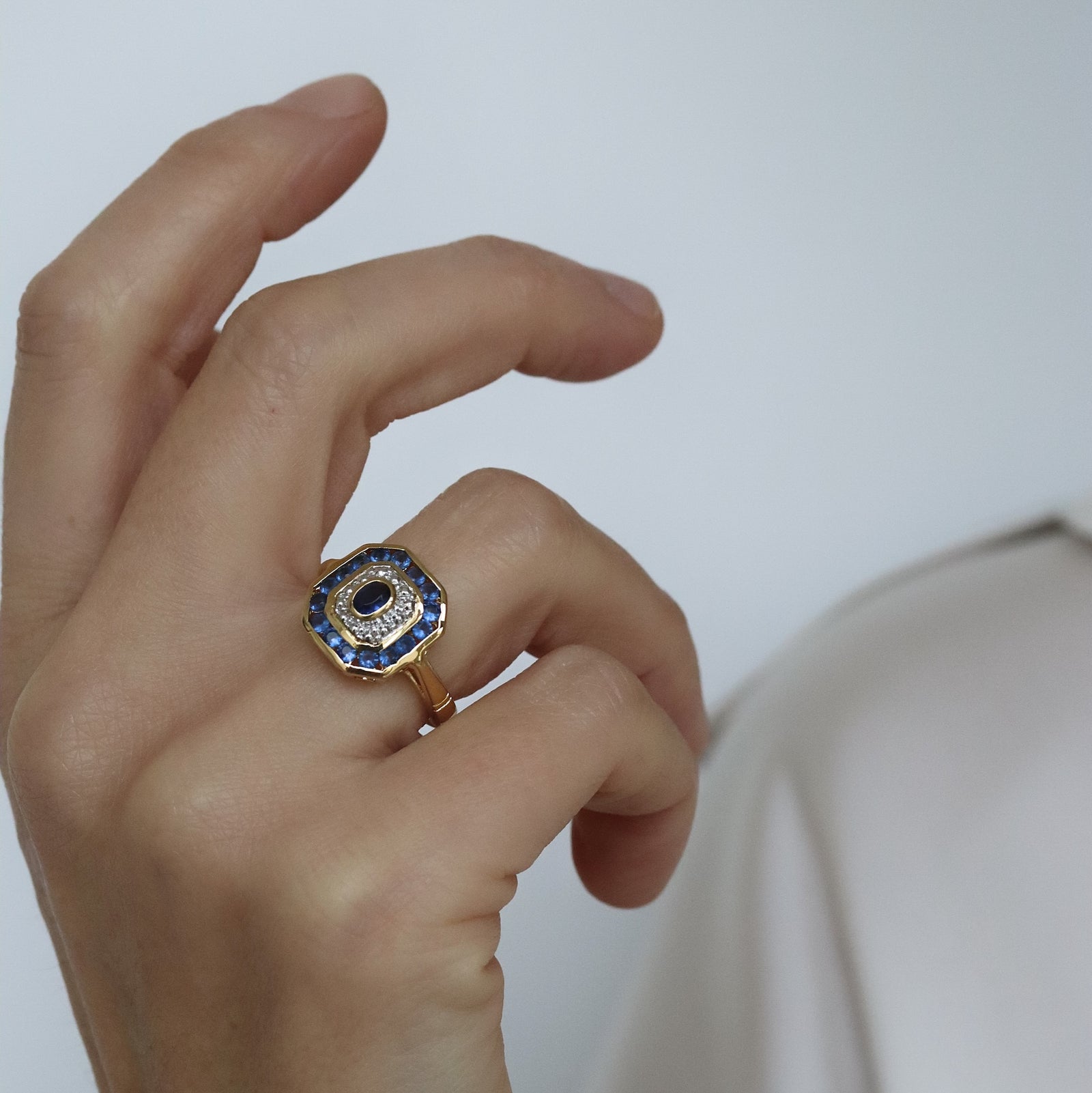 Burren jewellery 18k gold plate dance into the fire statement vintage fashion ring