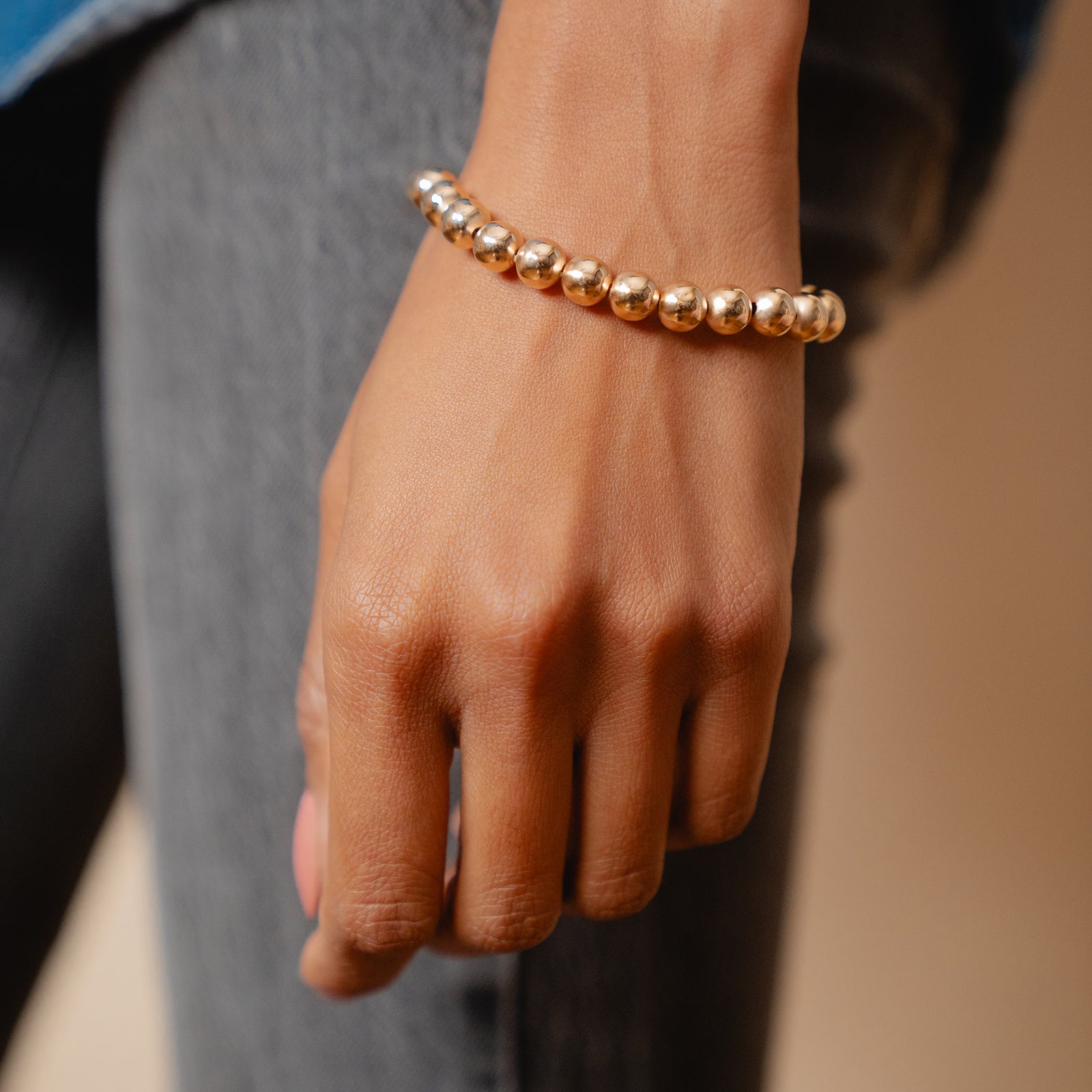 Burren jewellery 18k gold plated statement bracelet disco doll ball