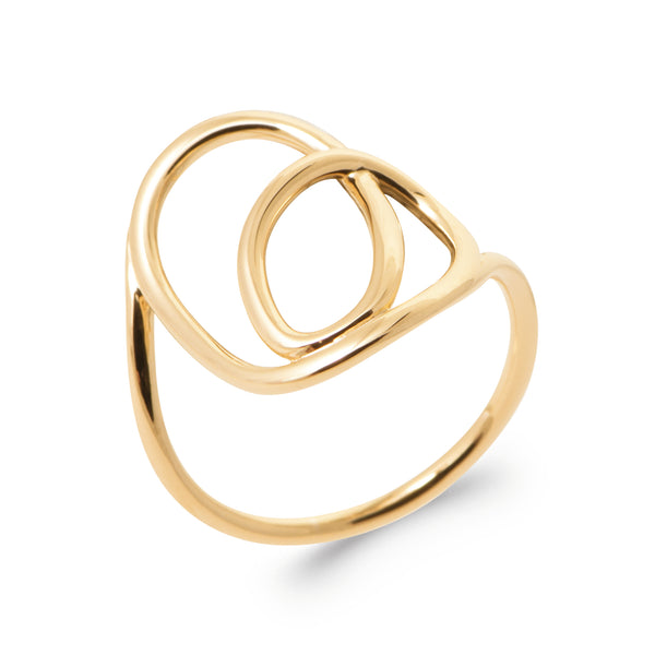 Burren jewellery 18k gold-plate empathy ring white background