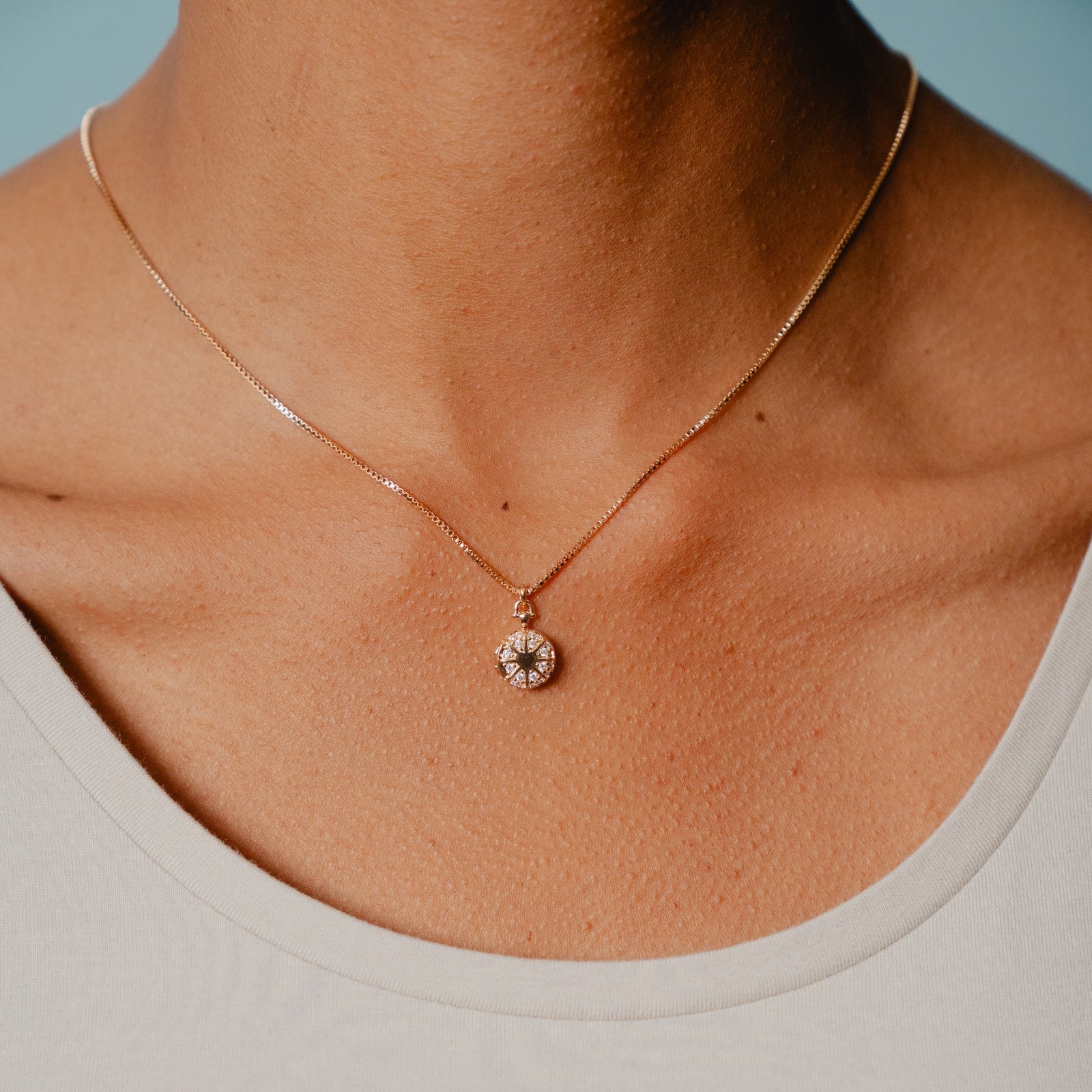 Burren jewellery 18k gold plate enchantment fashion locket necklace pendant