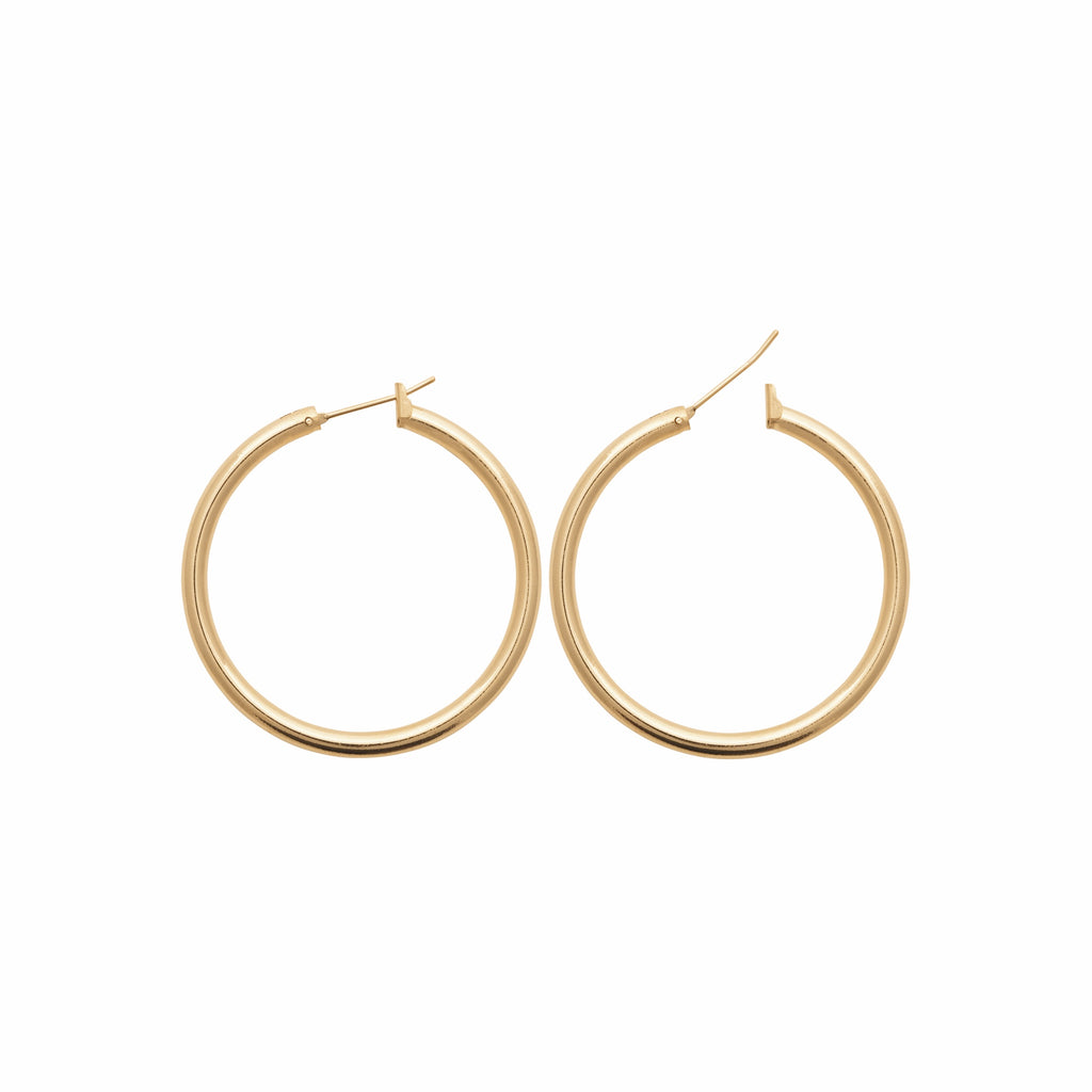 Burren jewellery 18k gold plate everyday hoop earrings jaylin alt