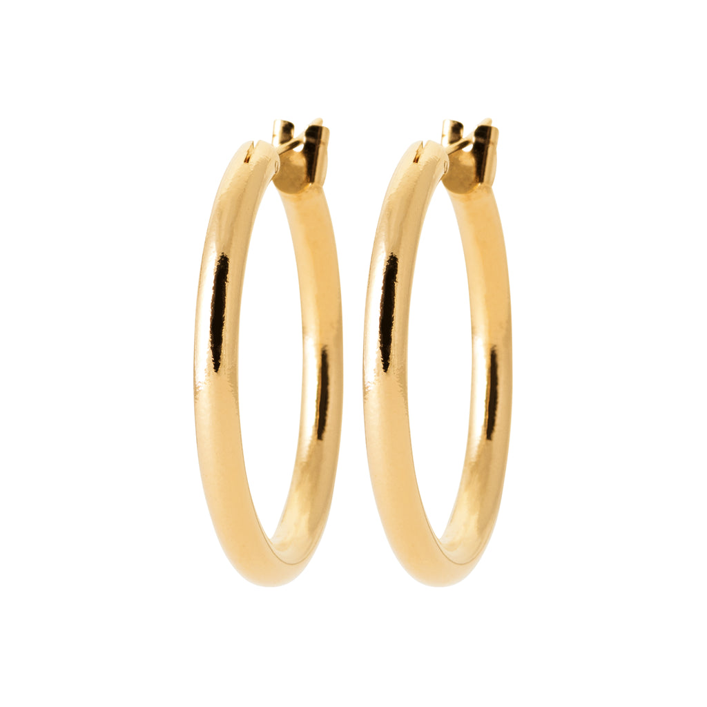 Burren jewellery 18k gold plate everyday  hoop earrings jaylin