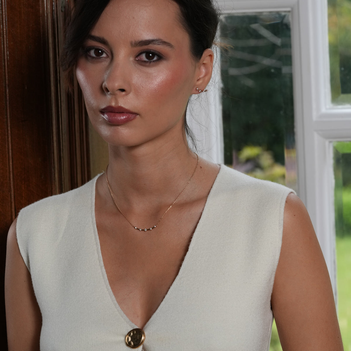 Burren jewellery 18k gold plate creeper earrings