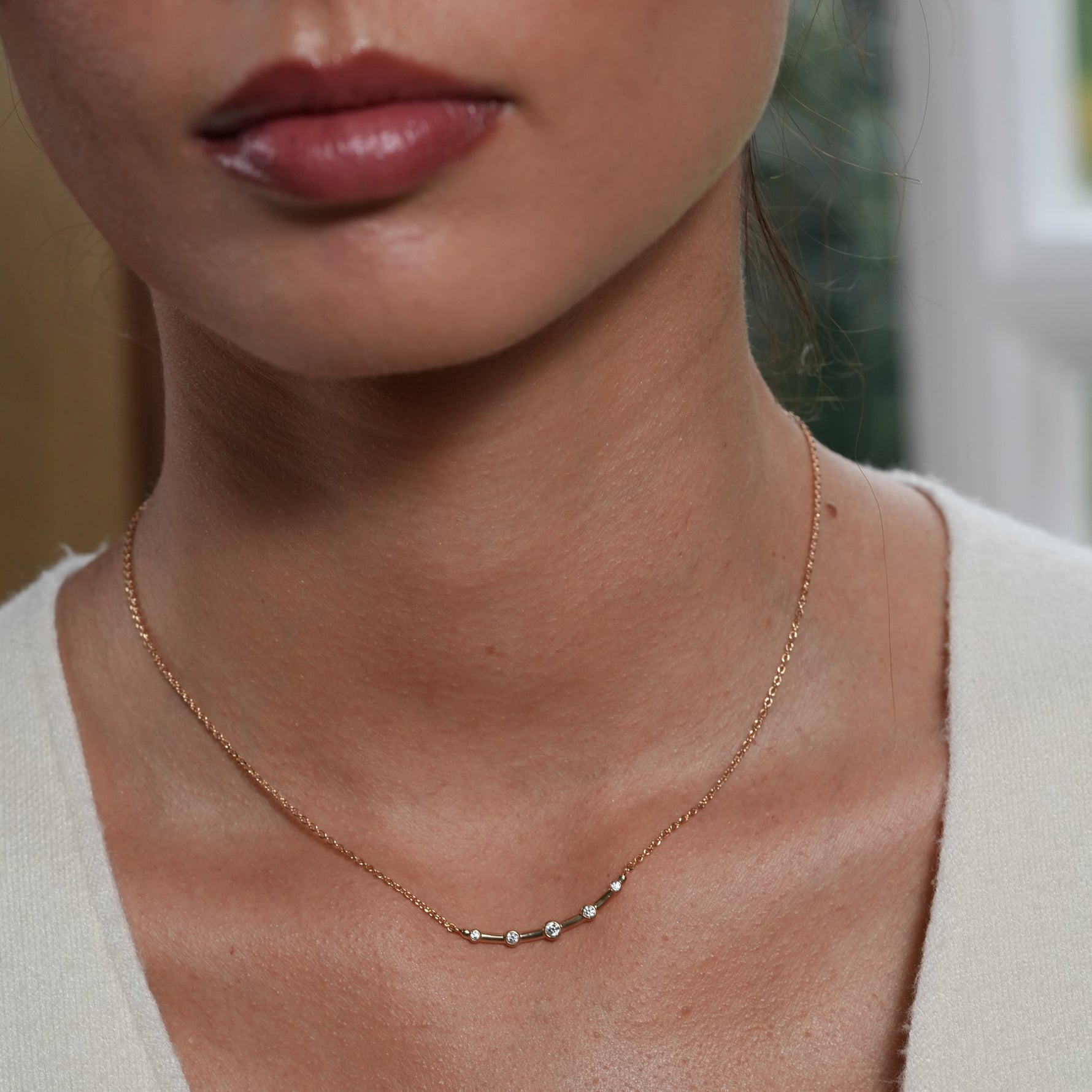 Burren jewellery 18k gold plate fashion necklace neck