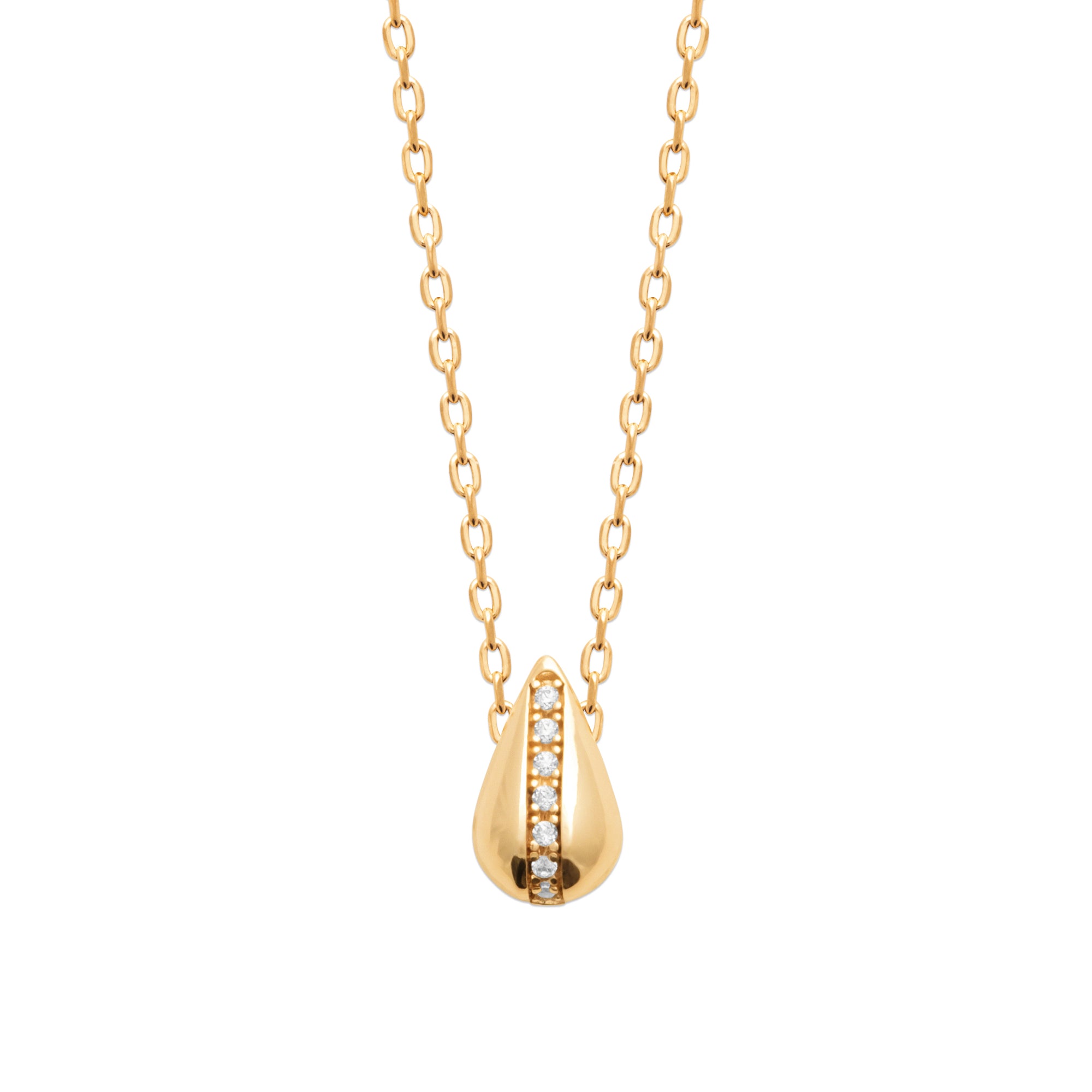 Burren jewellery 18k gold plate fashion necklace snowdrop