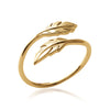 Burren jewellery 18k gold plate feather fashion ring boho style