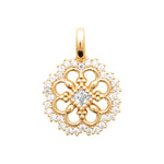 Flower Garden Pendant in 18K Gold Plating Featuring a Floral Cubic Zirconia | Burren Jewellery