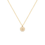 Flower Garden Pendant Necklace in 18K Gold Plating Featuring a Floral Cubic Zirconia Pendant | Burren Jewellery