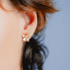 Burren jewellery 18k gold plate gentian earrings model