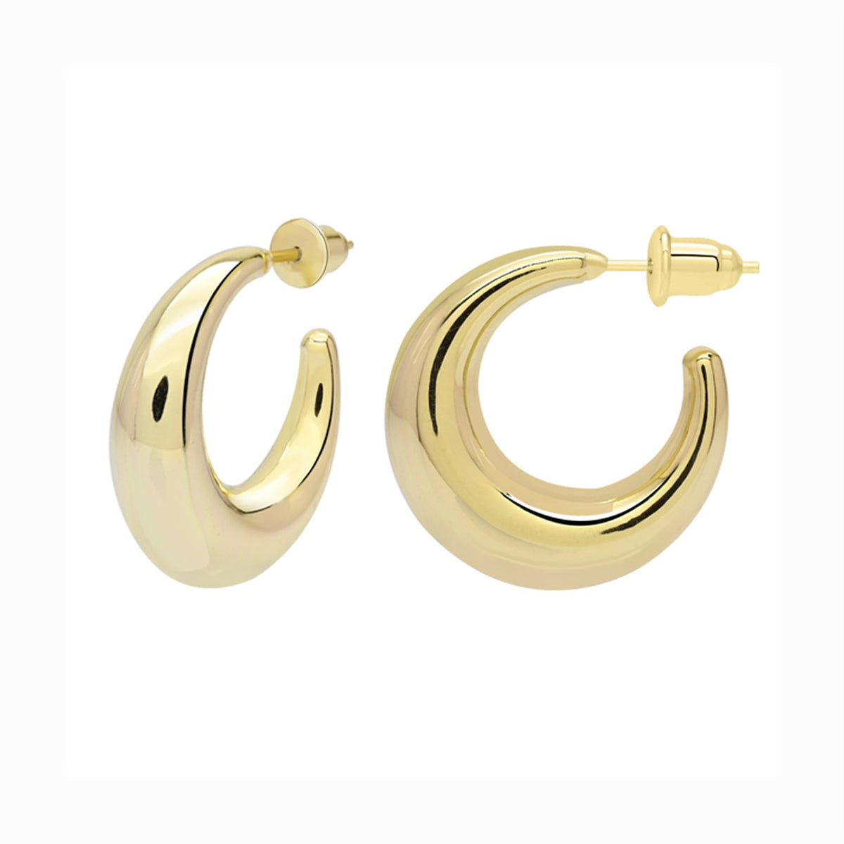 Burren jewellery 18k gold plate graduated hoops