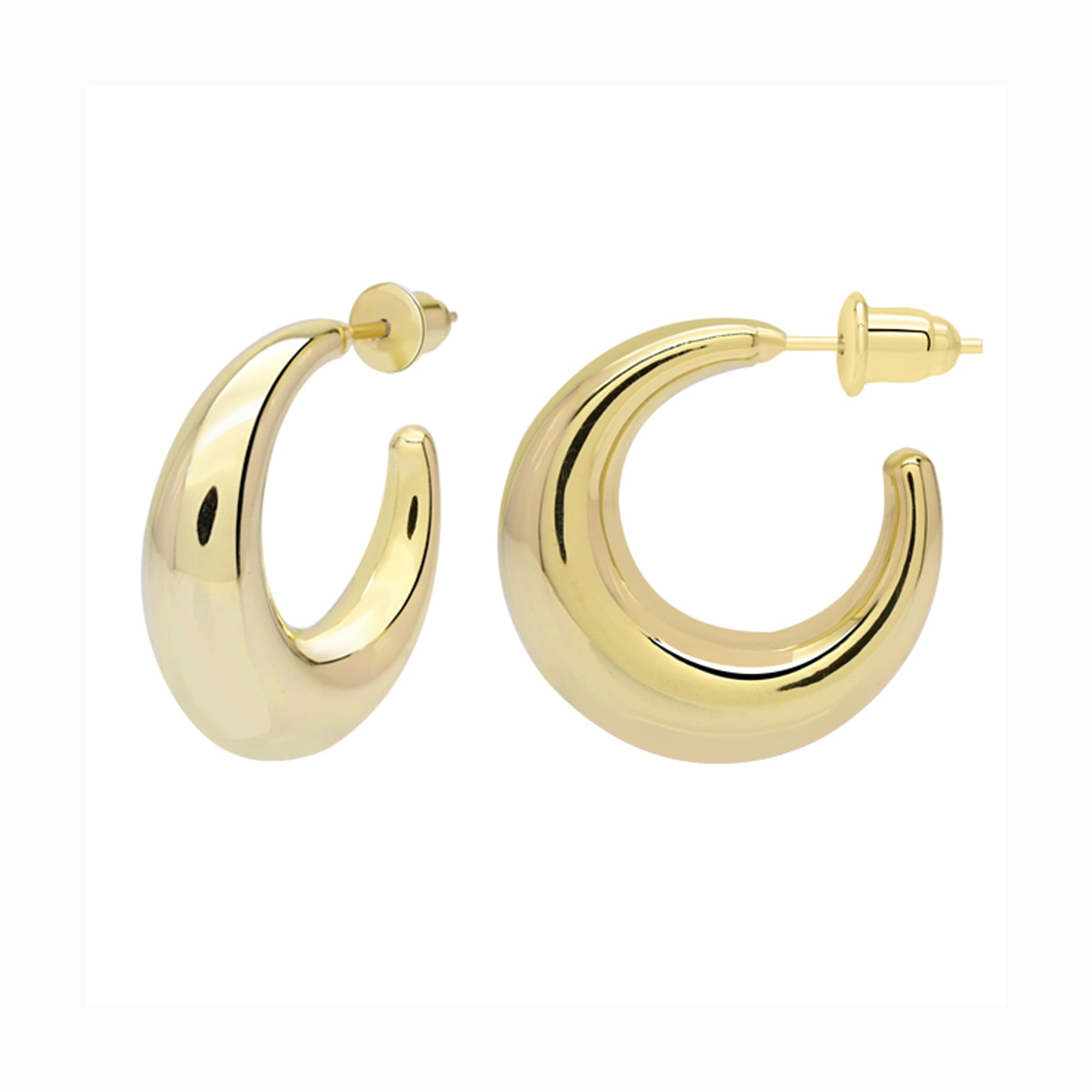 Burren jewellery 18k gold plate graduated hoops