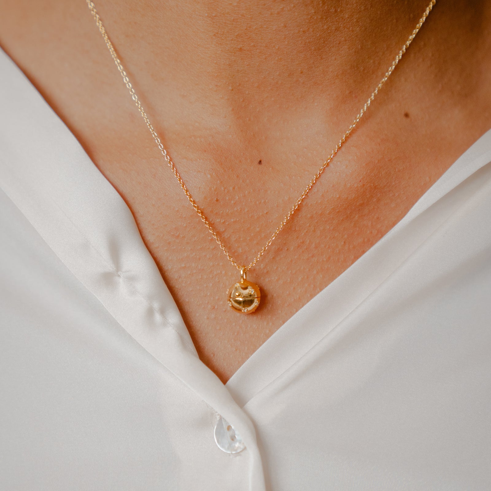 Burren jewellery 18k gold plate harmony charm necklace