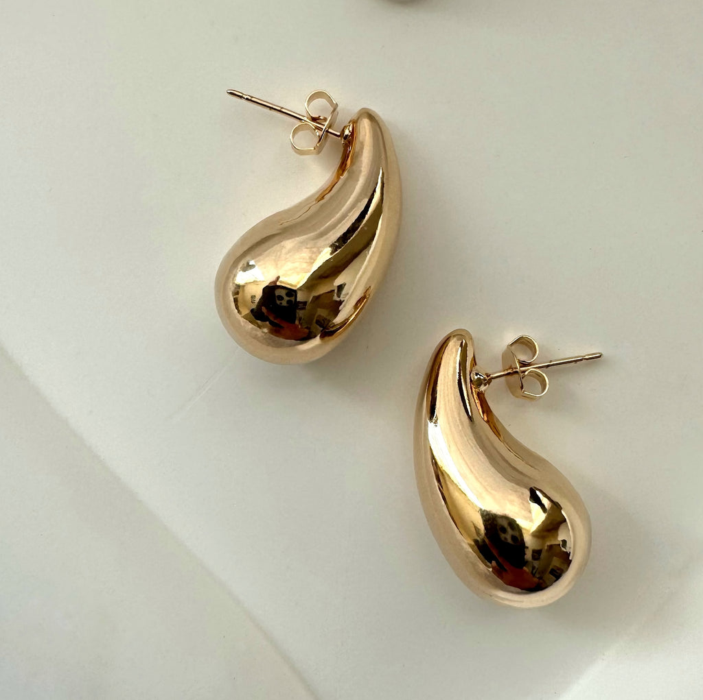 Burren Jewellery 18ik gold plate harper earrings 