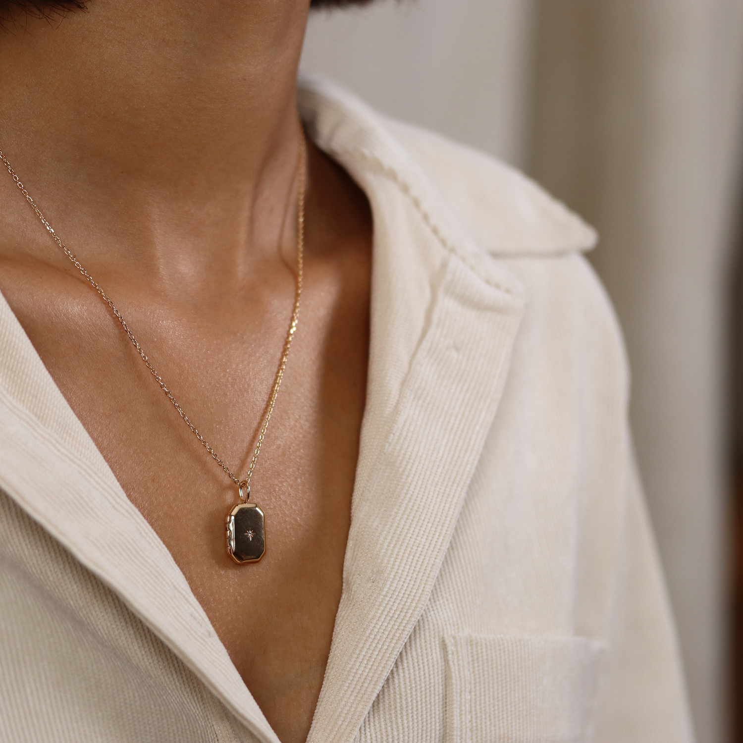 Burren Jewellery 18k gold plated locket necklace