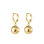 Burren jewellery 18k gold plate huggie ball earrings clario