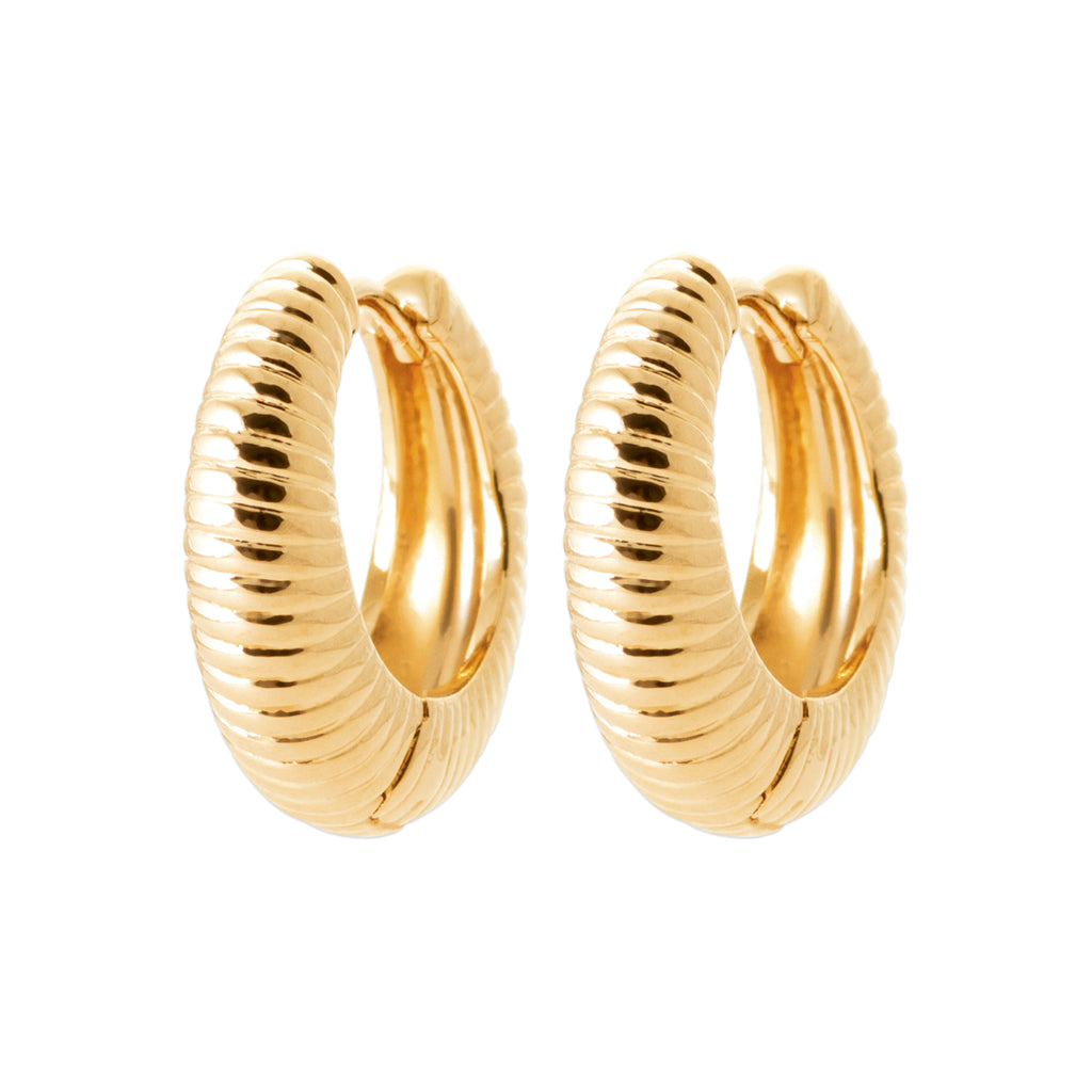 Burren jewellery 18k gold plate ikigai huggie hoop earrings 1jpg